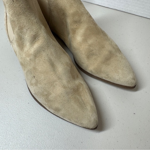 Cole Haan Light Beige Leather Upper Womens Harlyn Ankle Boots Size 6 1/2B - Picture 14 of 16